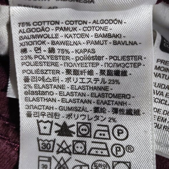 Levi's jeans women's size 25 maroon colour wedgie skinny feels like velvet - Picture 8 of 16